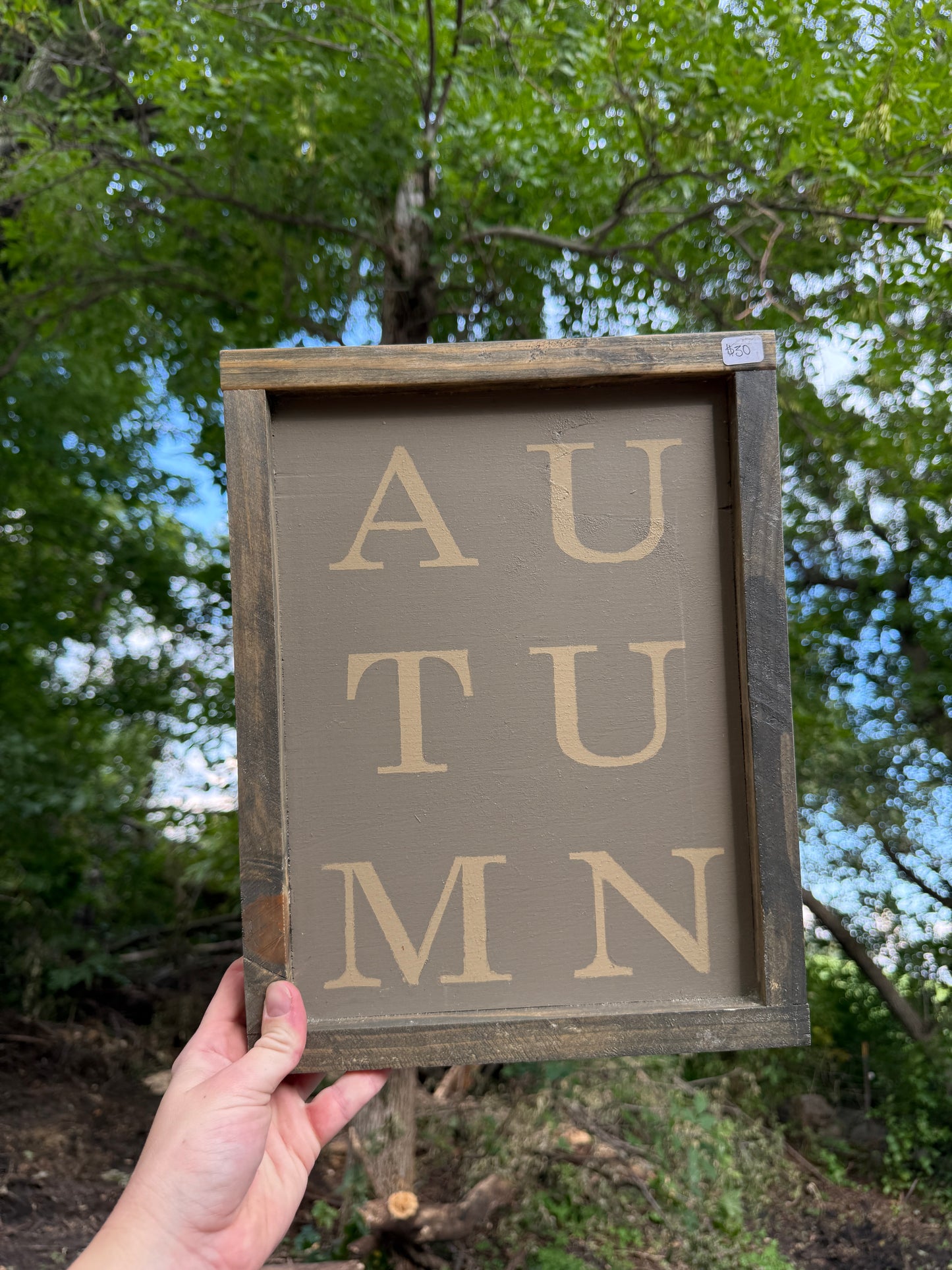 Autumn wood sign 10 x 13