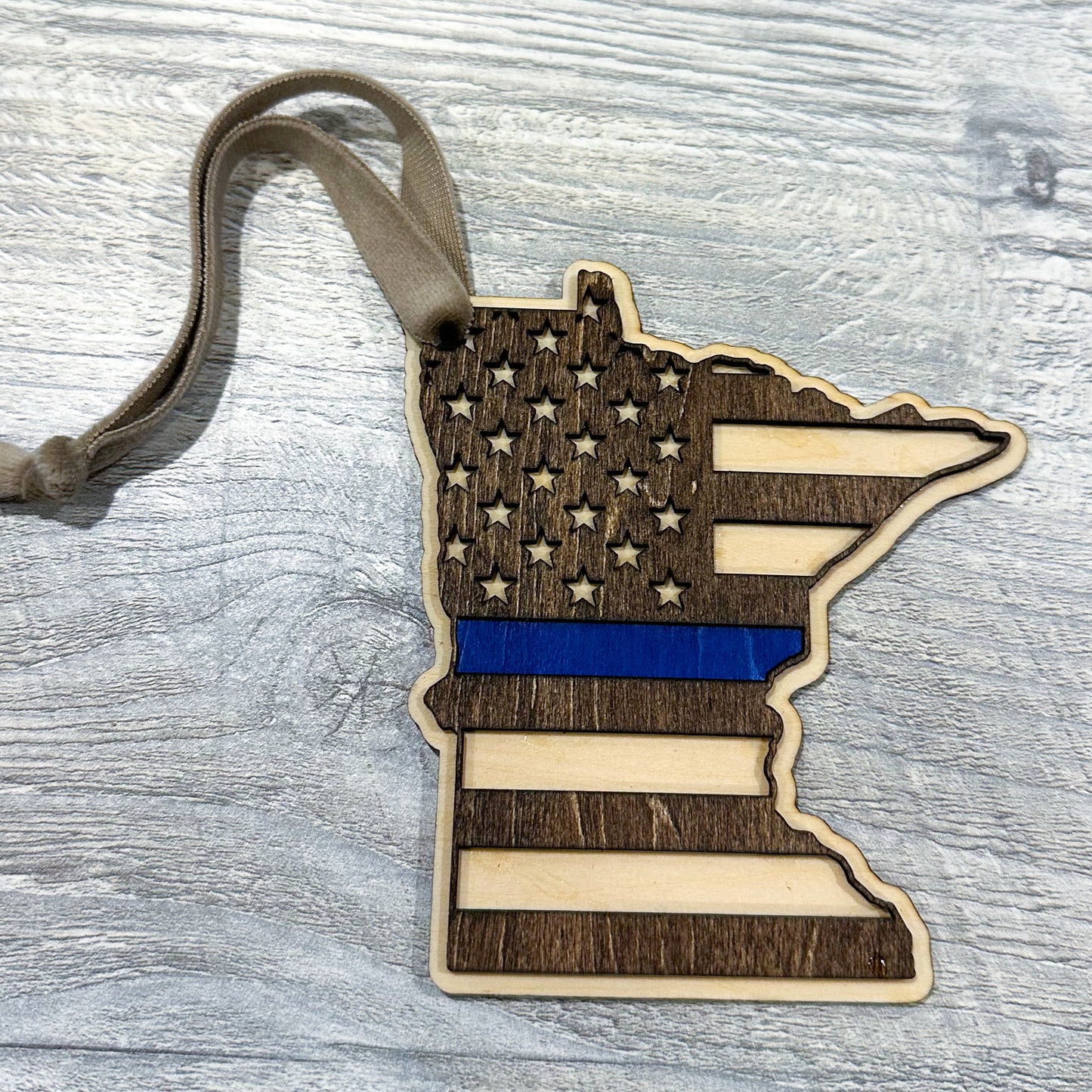 Minnesota Blue Line Ornament, Police Ornament