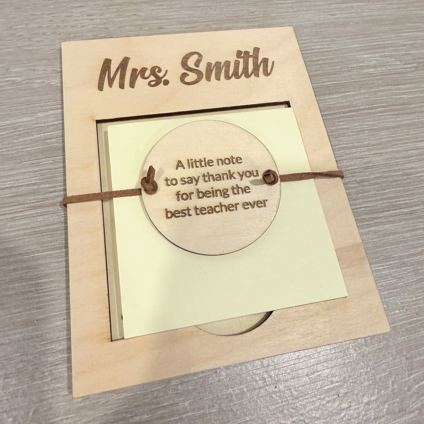 Custom Teacher Sticky Note Holder