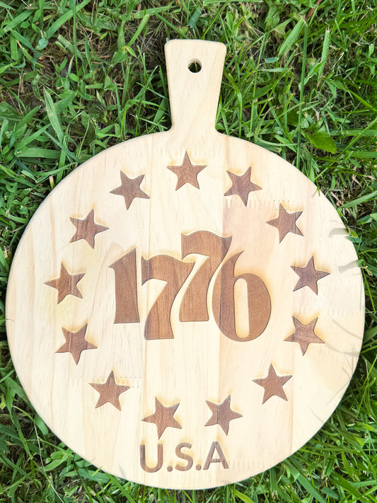 1776 engraved cutting board - decoration only