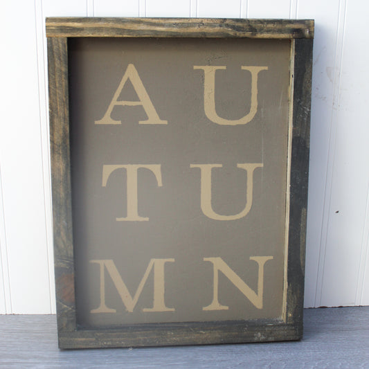 Autumn Wood Sign - 10.25 inches x 13.25 inches