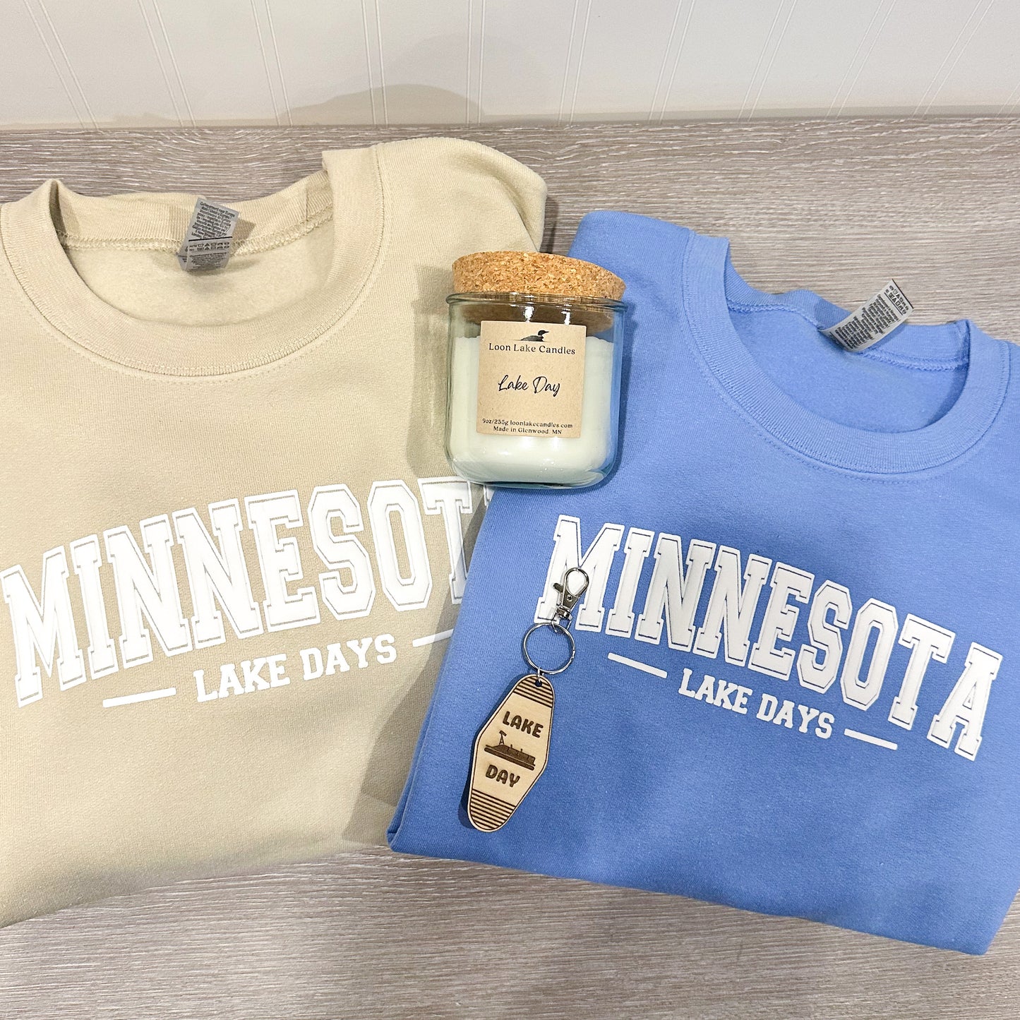 Minnesota Lake Days Crewneck - Tan