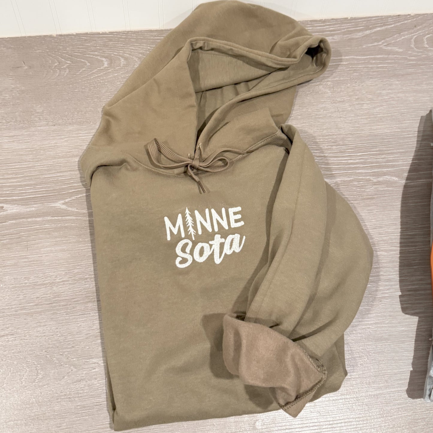 Minnesota Hoodie Embroidered Sweatshirt - Brown