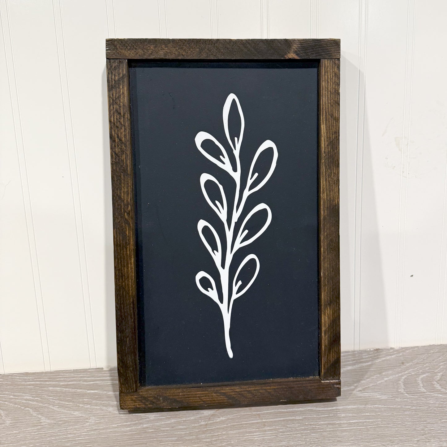 Floral Wood Sign Reversible