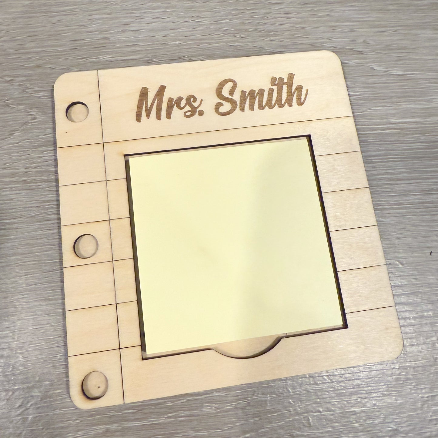 Custom Teacher Sticky Note Holder