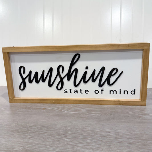 Sunshine State of Mind wood sign