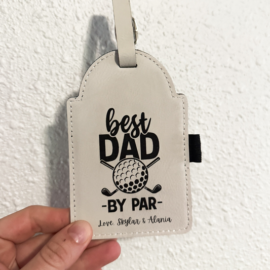 Best dad by par golf tag