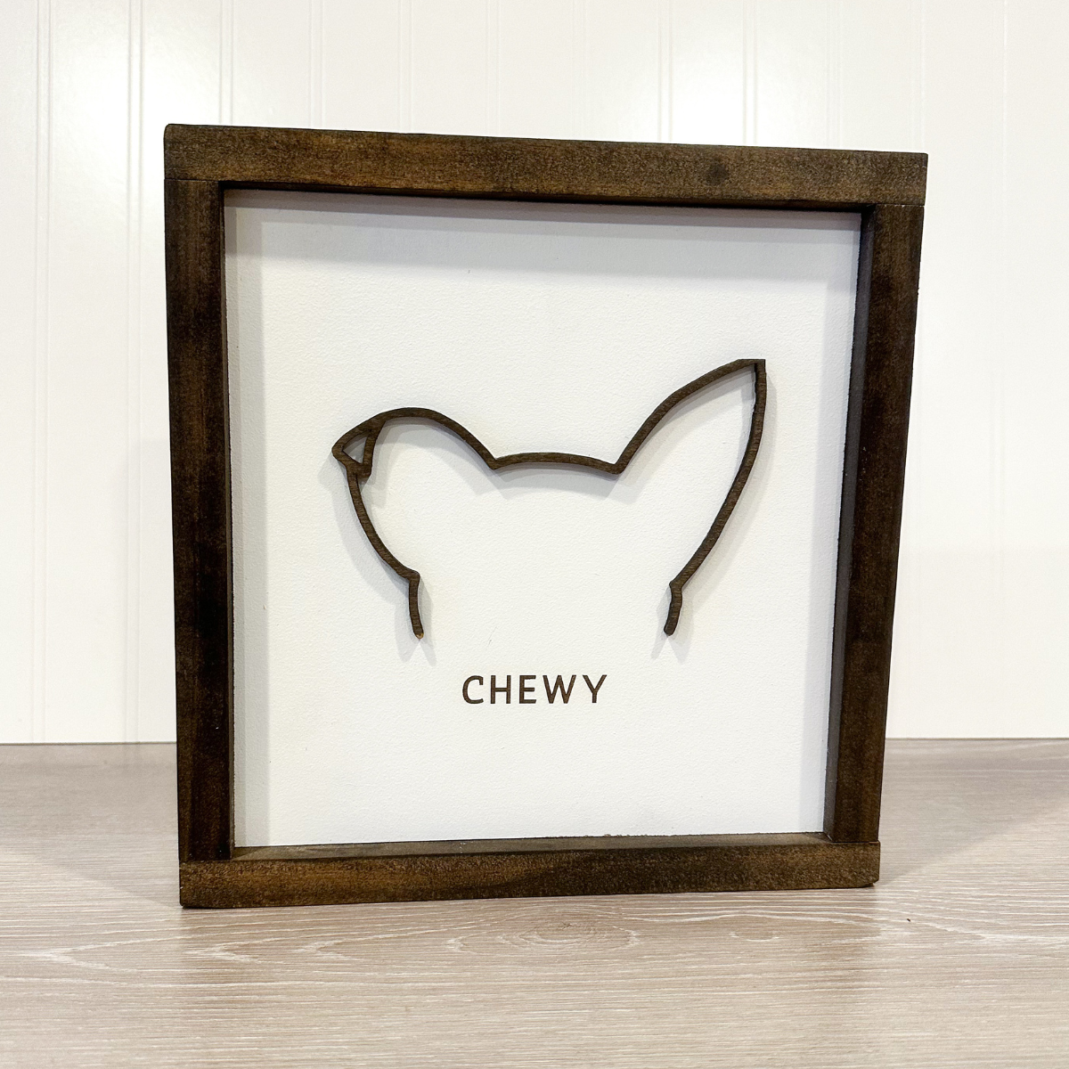 Pet ear wood Sign 10x10