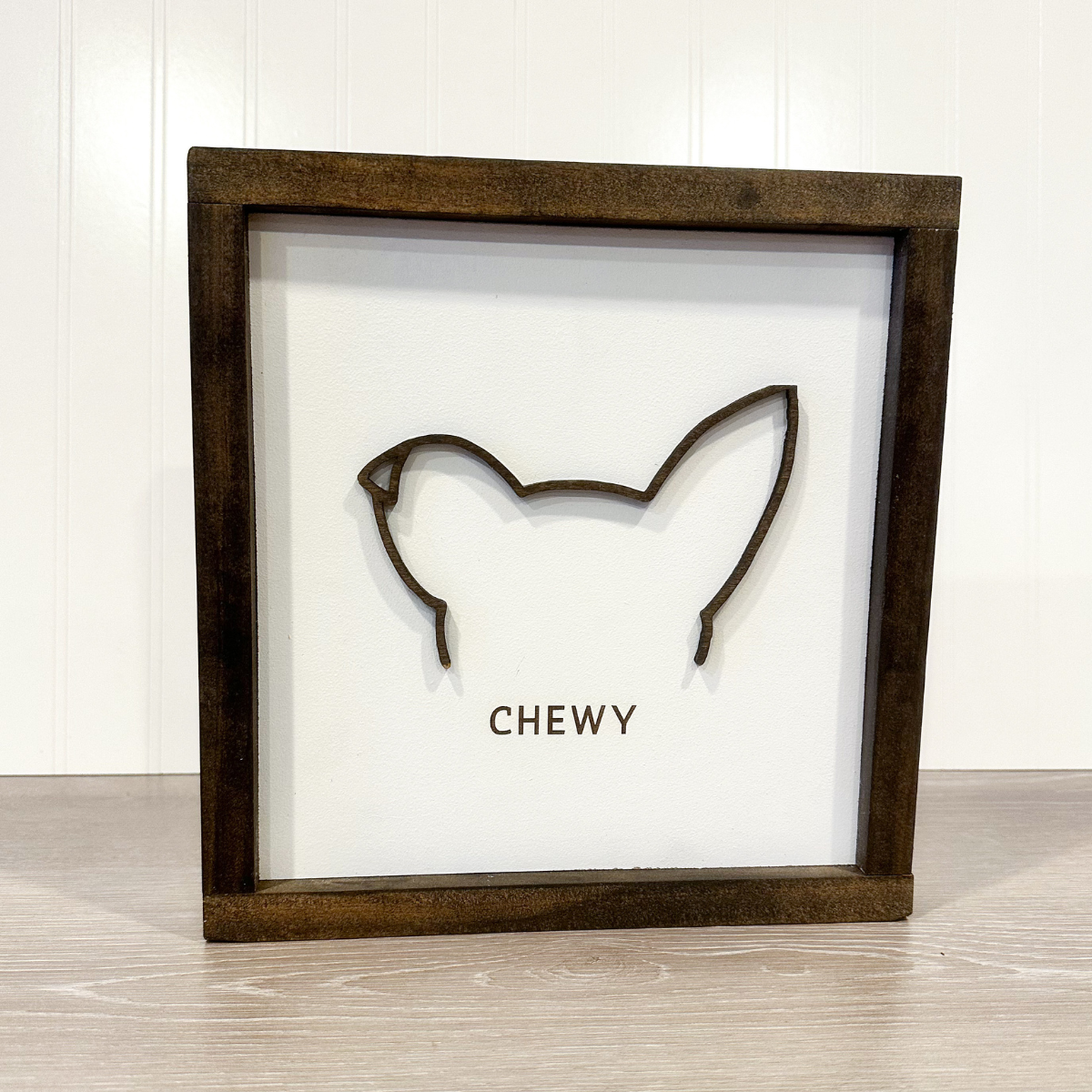 Pet ear wood Sign 10x10