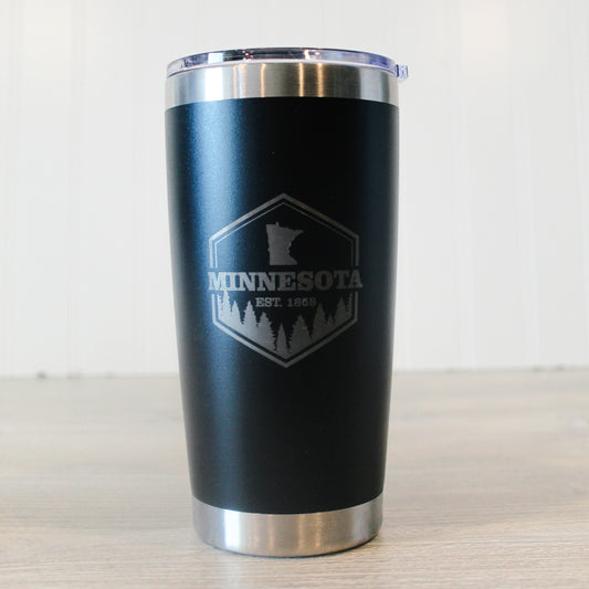 Minnesota 20 oz black tumbler