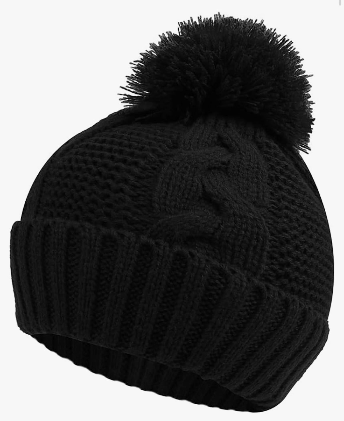 Single Pom Pom stocking hat- 0 to 36 'months - Custom Leather Patch