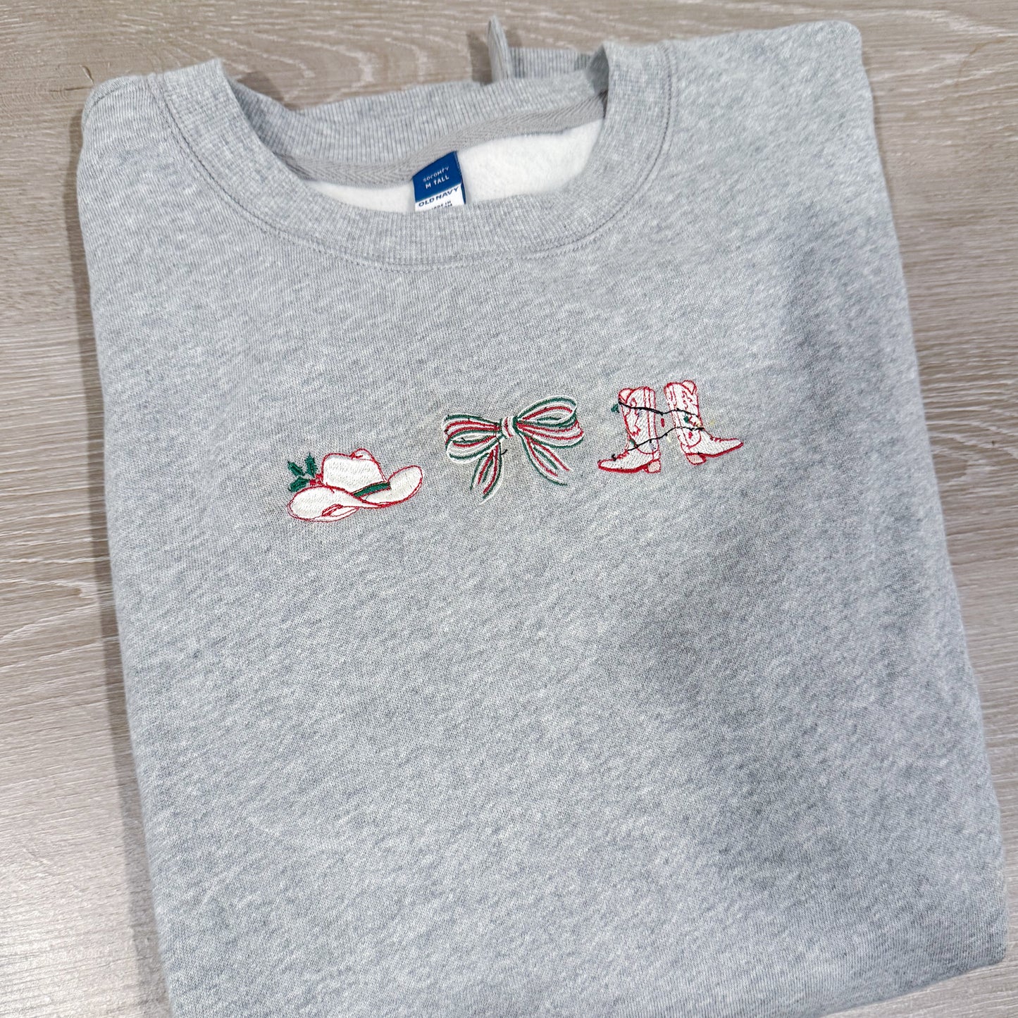 Cowboy Christmas Embroidered Sweatshirt