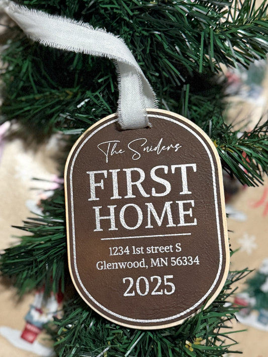 First Home Oval Ornament