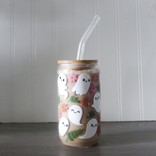 Floral Ghost Libby Cup -16oz