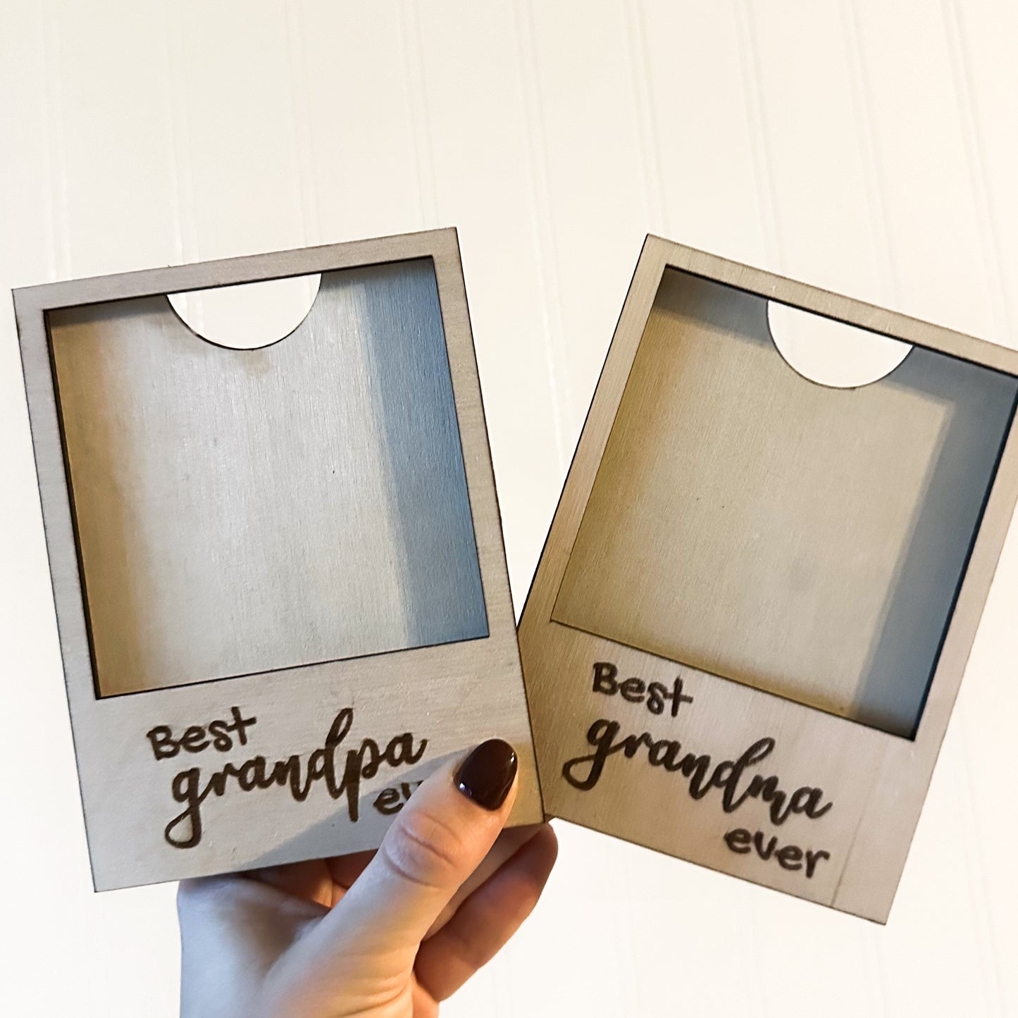 Best grandma, best grandpa, 4x4 photo magnet