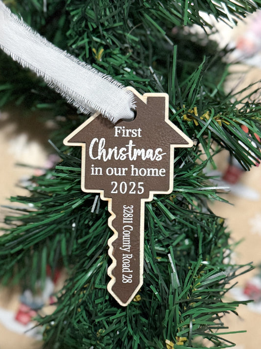 First Christmas in Our Home - House Key Ornement