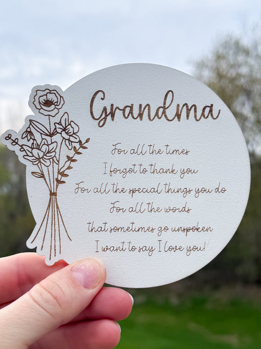 Grandma Floral Magnet